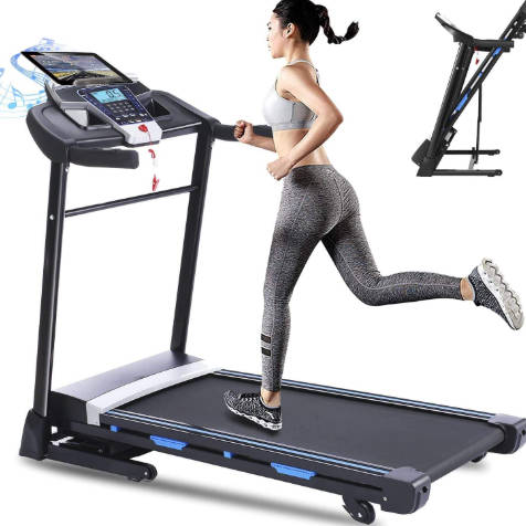 Home Fitness Treadmill 3.0 HP Quiet Motor Auto Incline Folding LCD Display